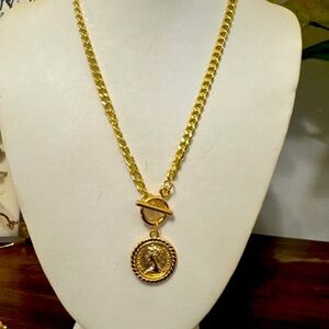 Gold colored coin Necklace